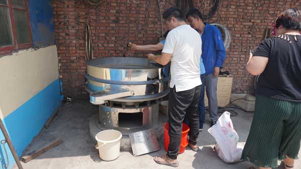 藜麥除雜振動篩試機3：進行藜麥篩分